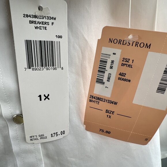 Ralph Lauren Size 1X Western Yoke Cowgirl Shirt Pearl Snap White Cotton Cowboy - Picture 10 of 10